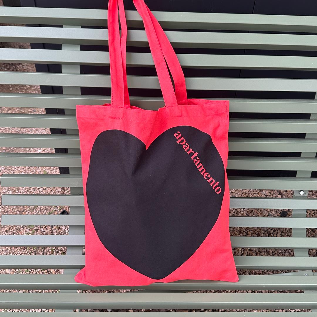 Apartamento Heart Tote Bag - Hot Coral