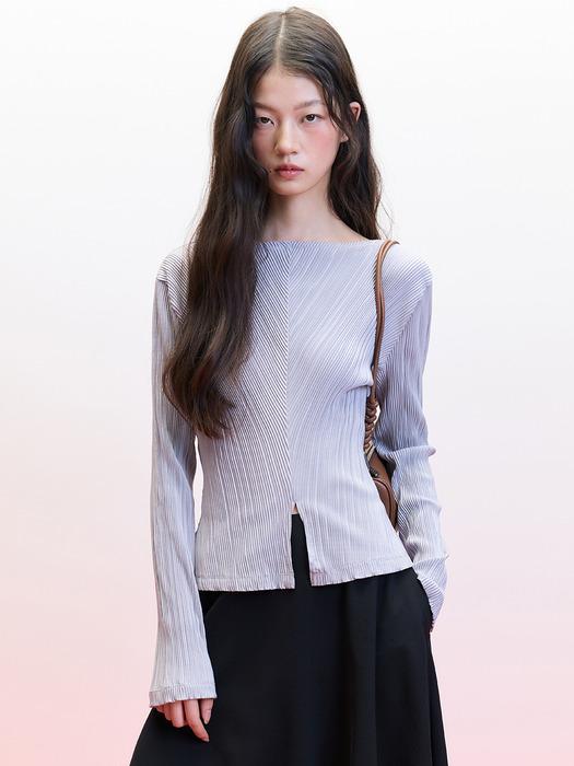 [1차 리오더][아뜰리에] 플리티드 라인 탑_그레이