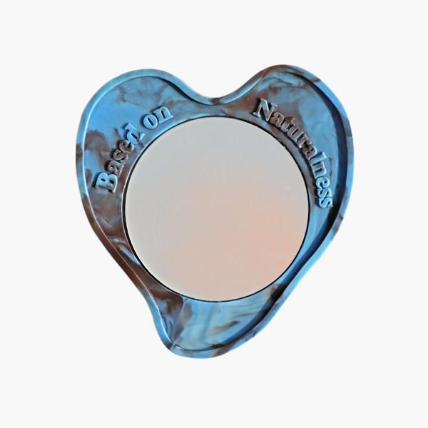 [네이처백]업사이클 하트미러톡(Blue brown)