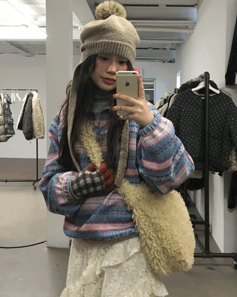 윈터 보아퍼 크로스백 (3color)