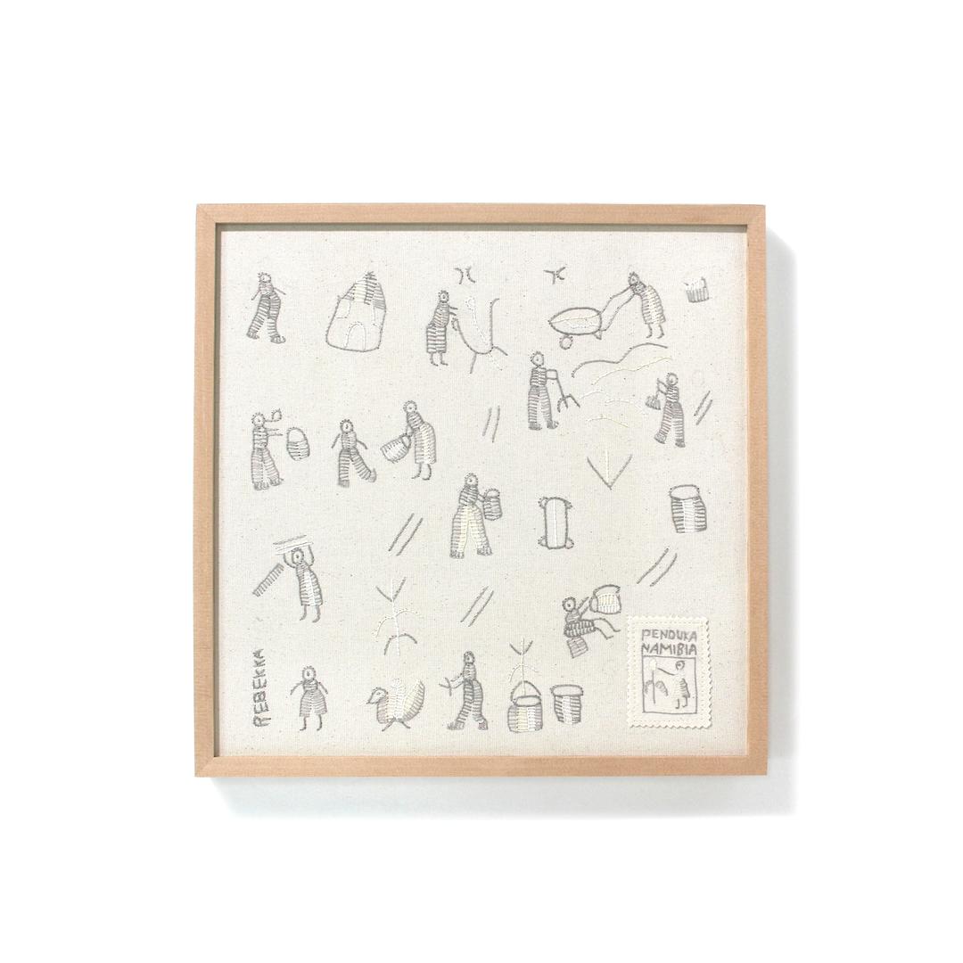 my days - grey (wood frame 42*42)