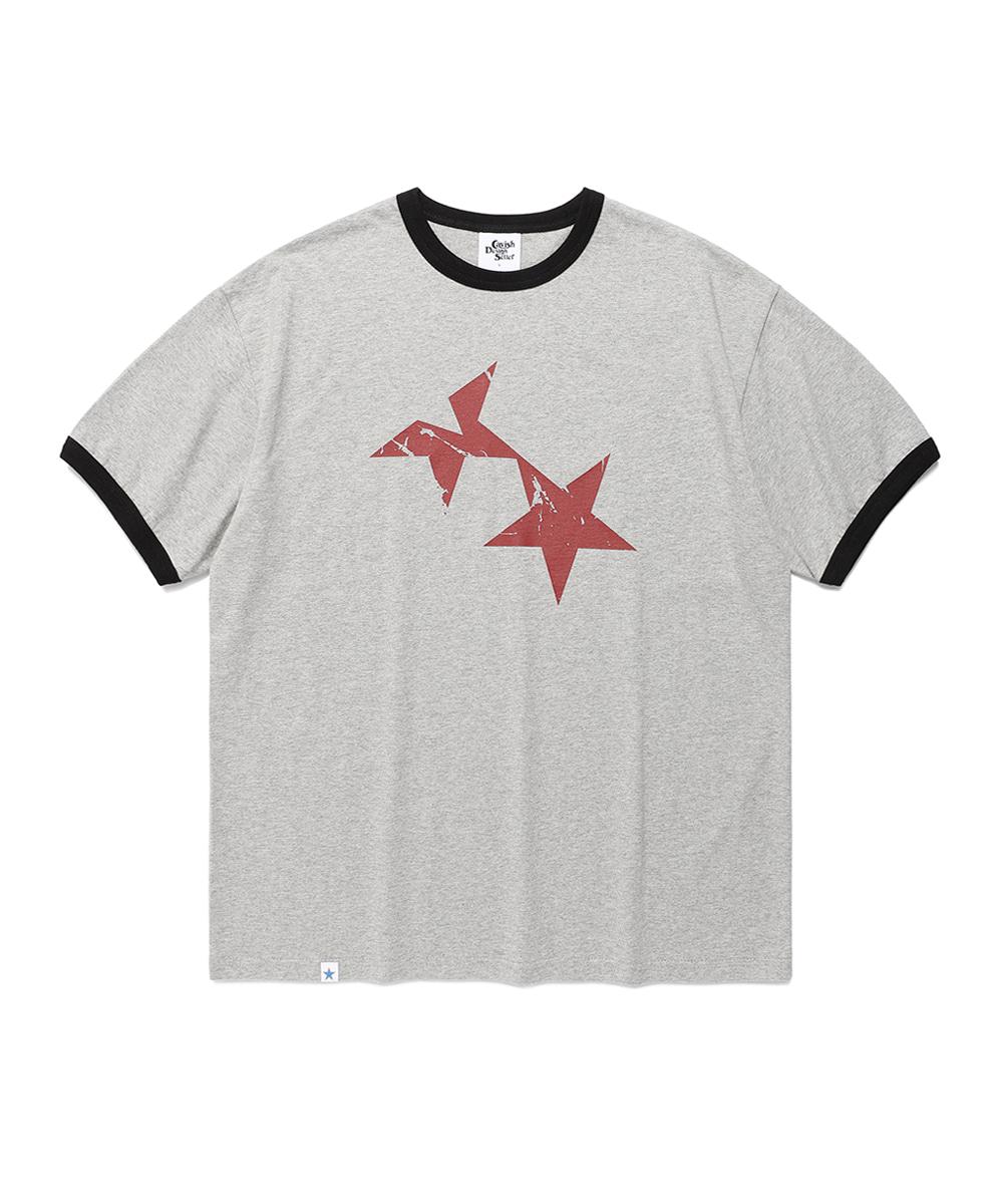 [5/30 예약배송] TWIN STAR RINGER SS TEE[GREY]