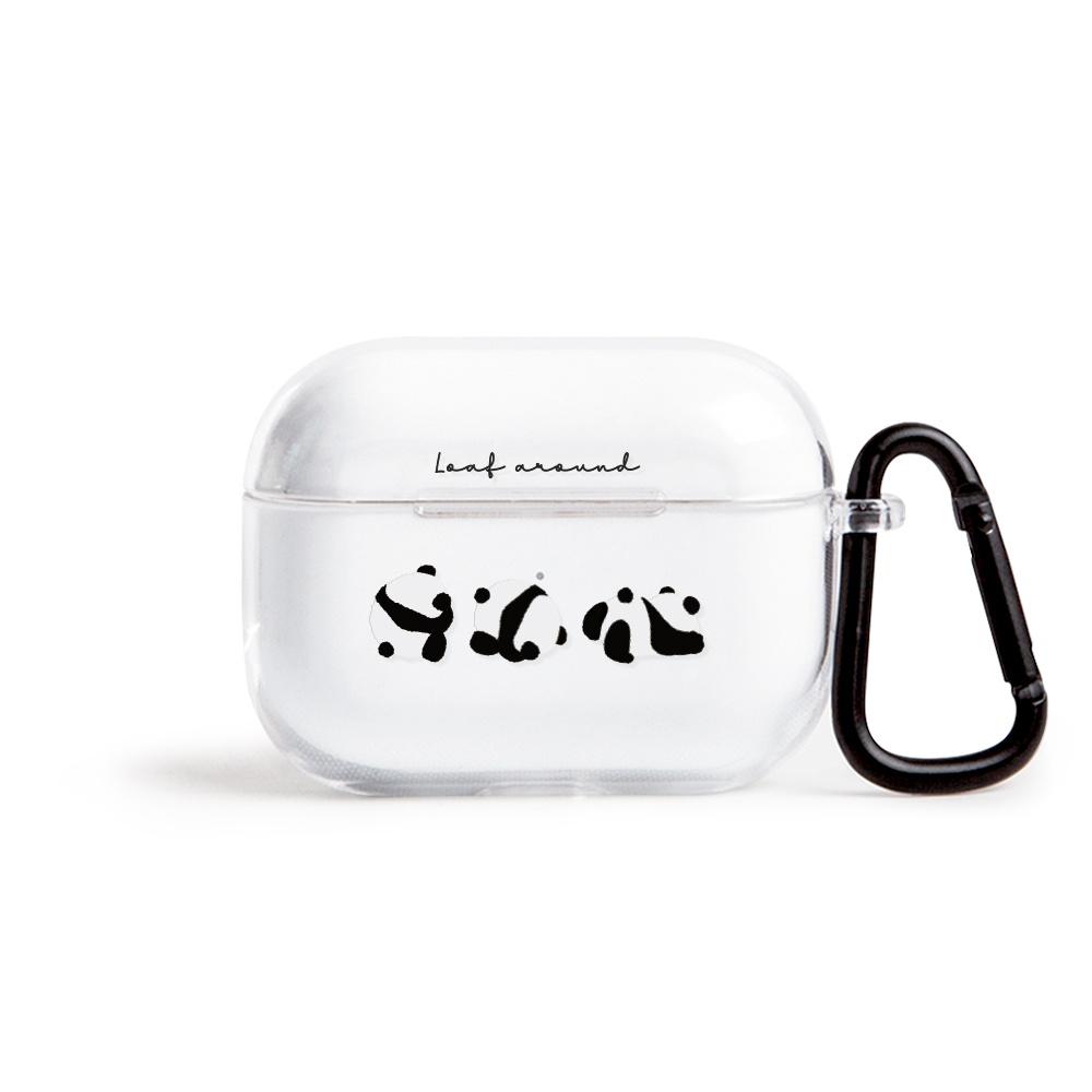 뒹굴판다 에어팟프로 클리어 케이스