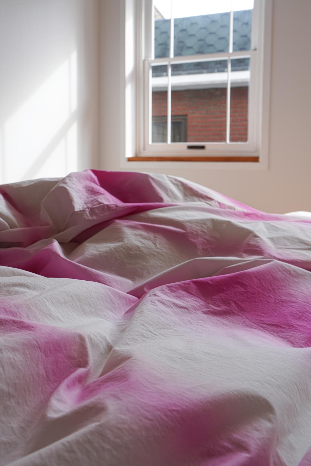 SMUDGE STRIPE DUVET COVER SETPink Sorbet