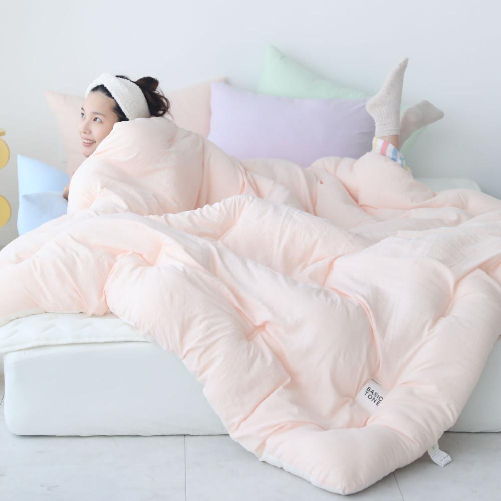 차렵이불 크레용 간절기/사계절이불 이음선없는 광폭 세미워싱 옥수수솜 침구