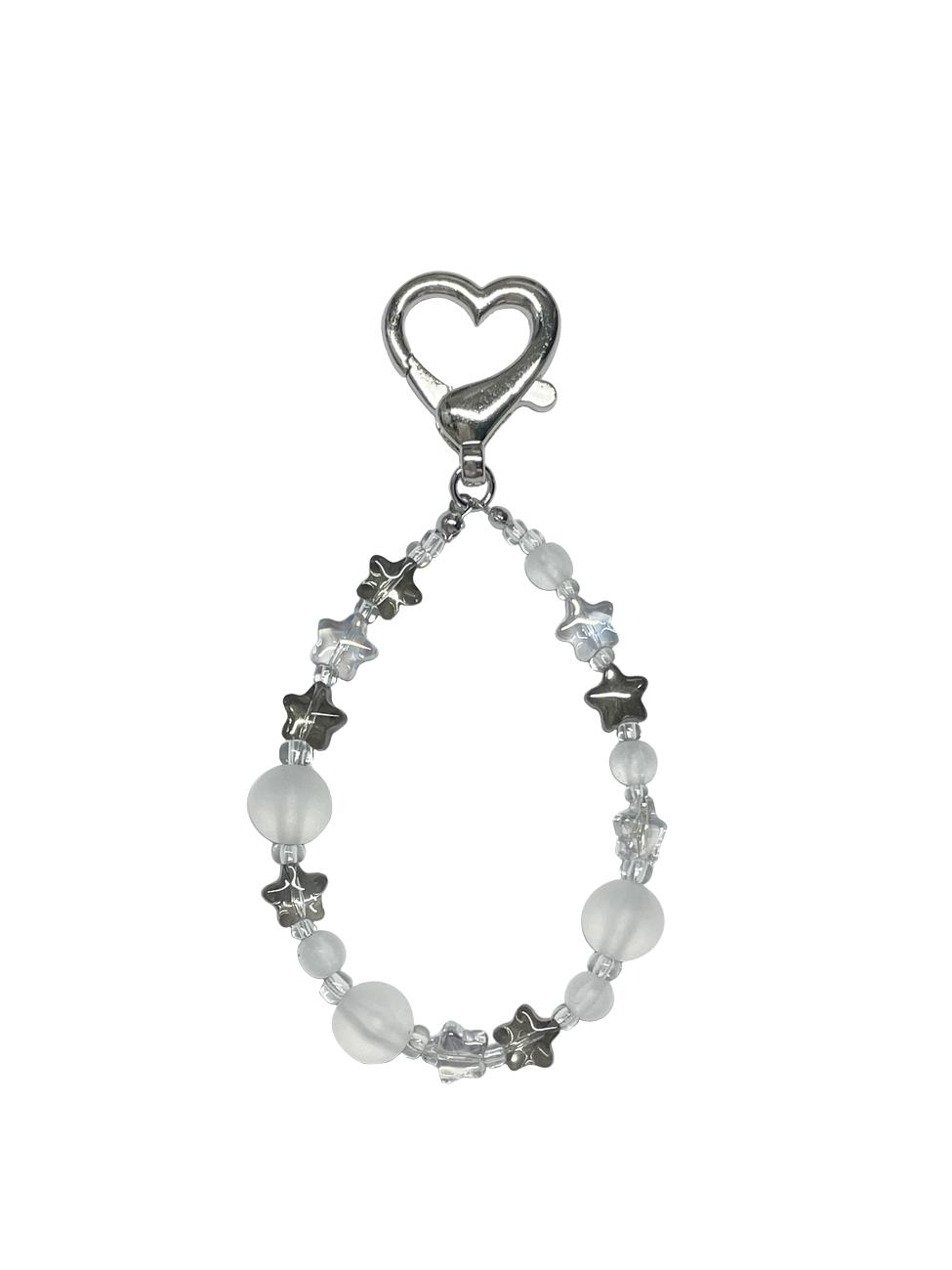 Mono Starlight 비즈 스트랩 하트 에어팟 버즈 가방키링 차량용 에어태그 키링 별모양 하트 백참 다이어리꾸미기 다꾸 폰꾸