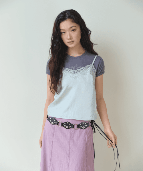 Satin Lace Bustier (SKY BLUE)