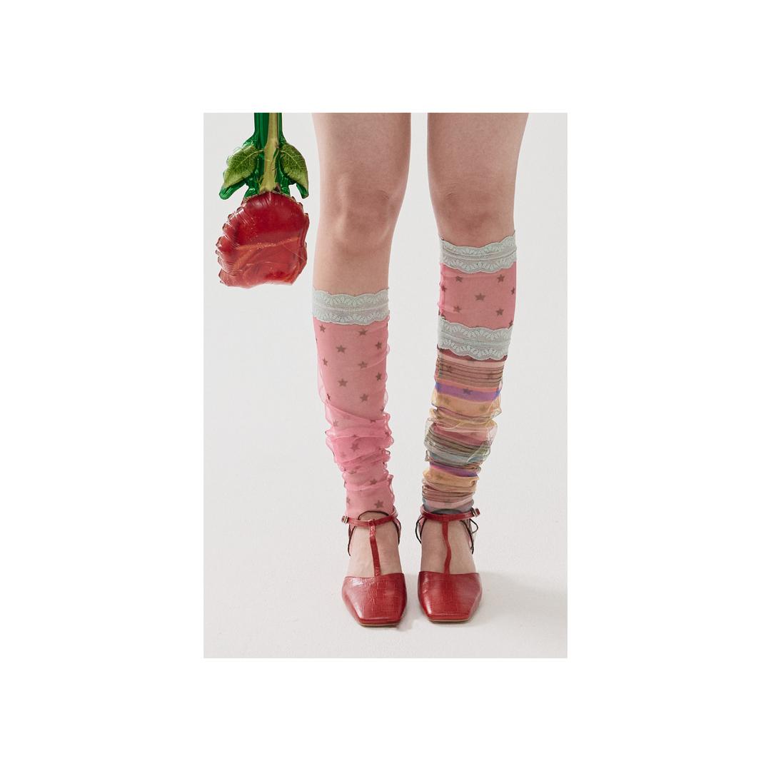 mesh lace socks star