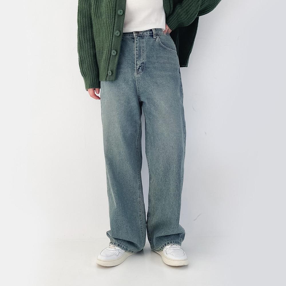 여남공용 포그 와이드 데님팬츠