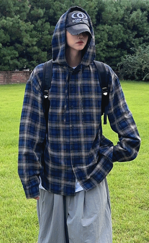 러스 플란넬 셔츠