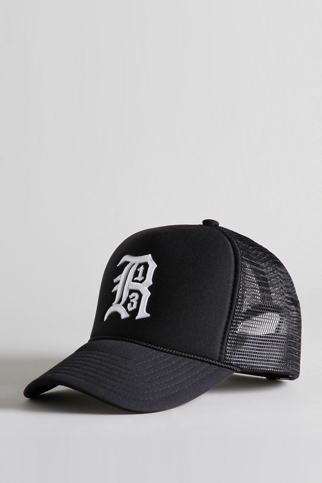 R13 TRUCKER HAT - BLACK - BLACK / O/S / R13WA025