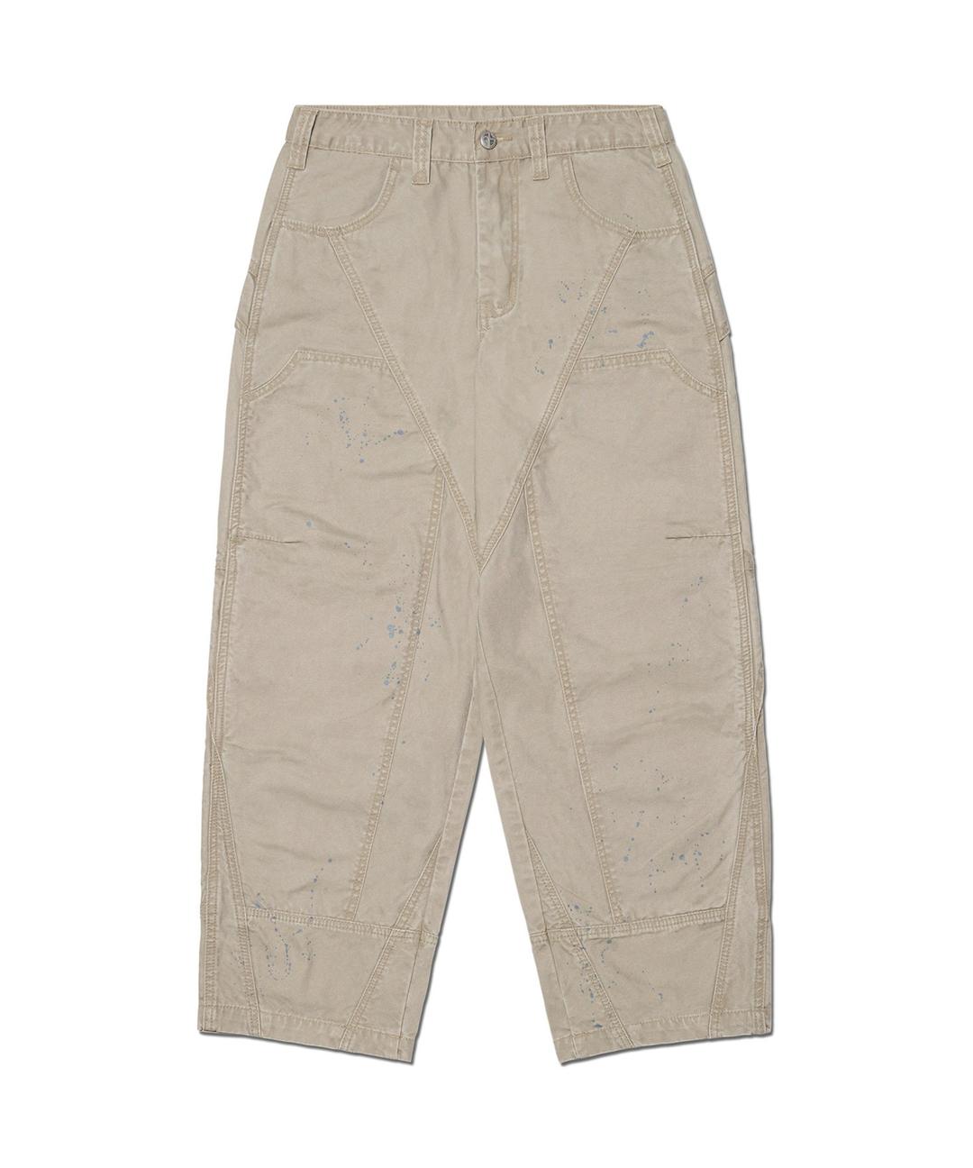PAINTED DOUBLE KNEE PANTS - WASHED BEIGE