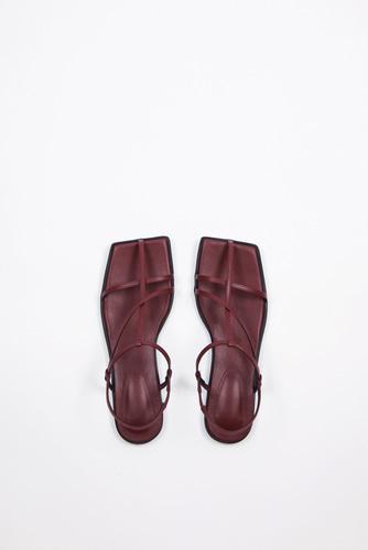 Yves Sandals Leather Wine