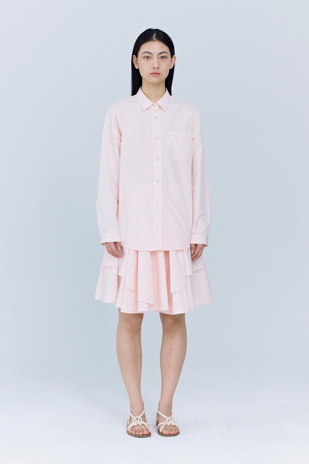 peach milk cotton shirt