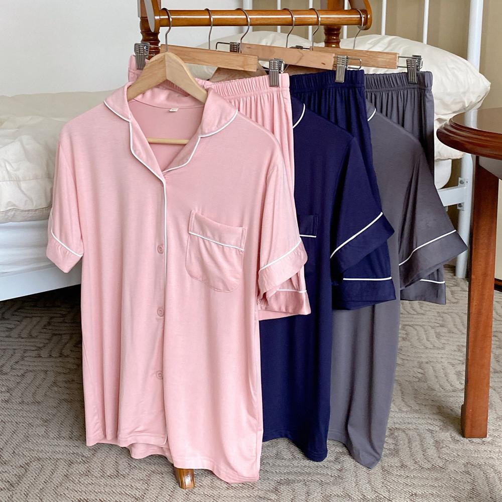 편한 무지 모달 잠옷 빅사이즈 잠옷 여름 커플잠옷