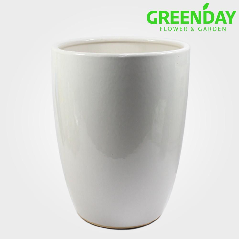 도자기화분 인테리어 대형 분갈이 화이트 원형
