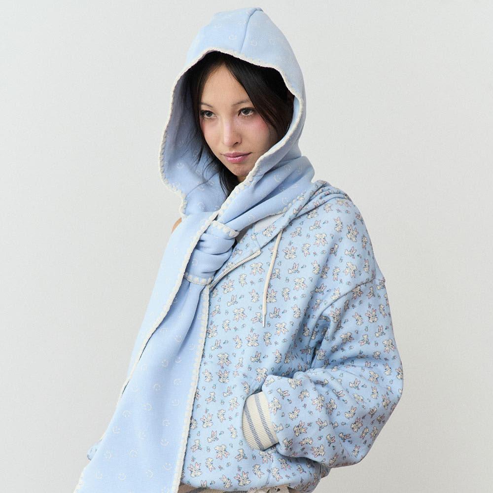 스마일 머플러 목도리모자 넥워머 귀여운 겨울 데일리룩 [민지에나] minjiena 비에꼴