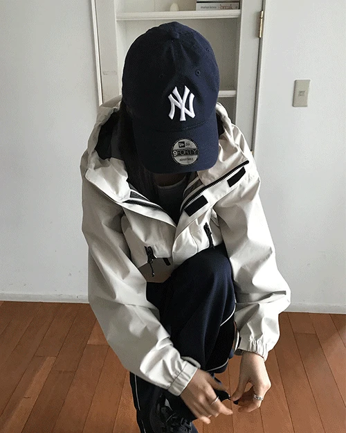 [unisex] 아워 벨크로 윈드 점퍼