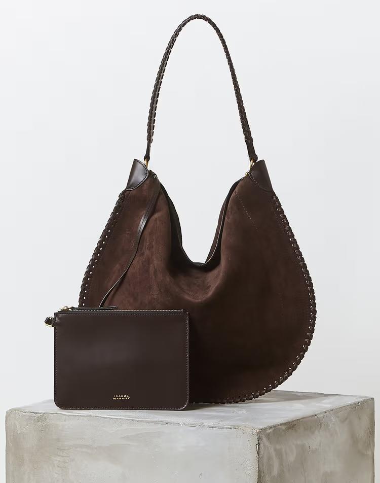 OSKAN HOBO SOFT 오스칸 호보 소프트 / 브라운 음각로고 소가죽 스웨이드 크로스