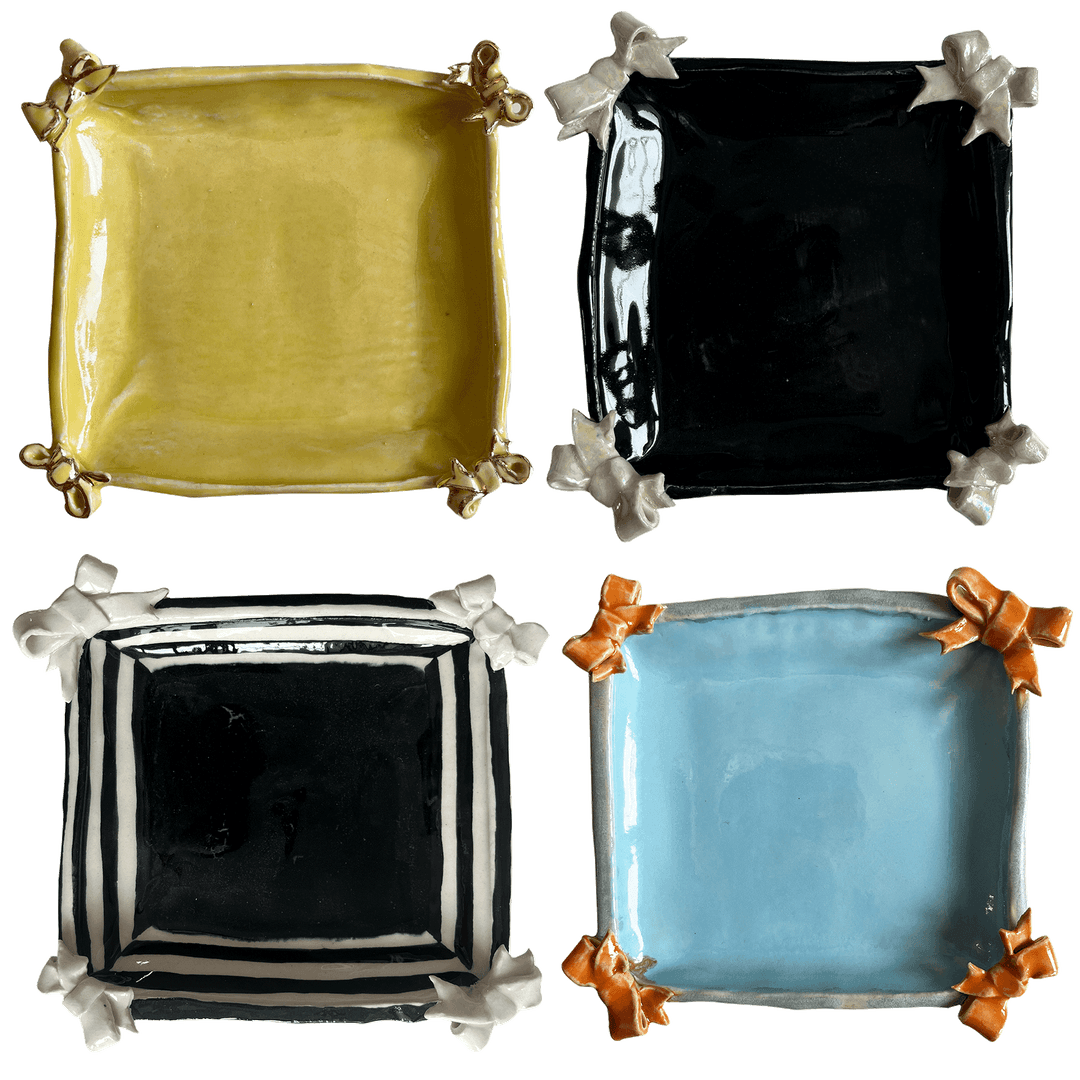 RIBBON DECO DISH (SQUARE) - 4types