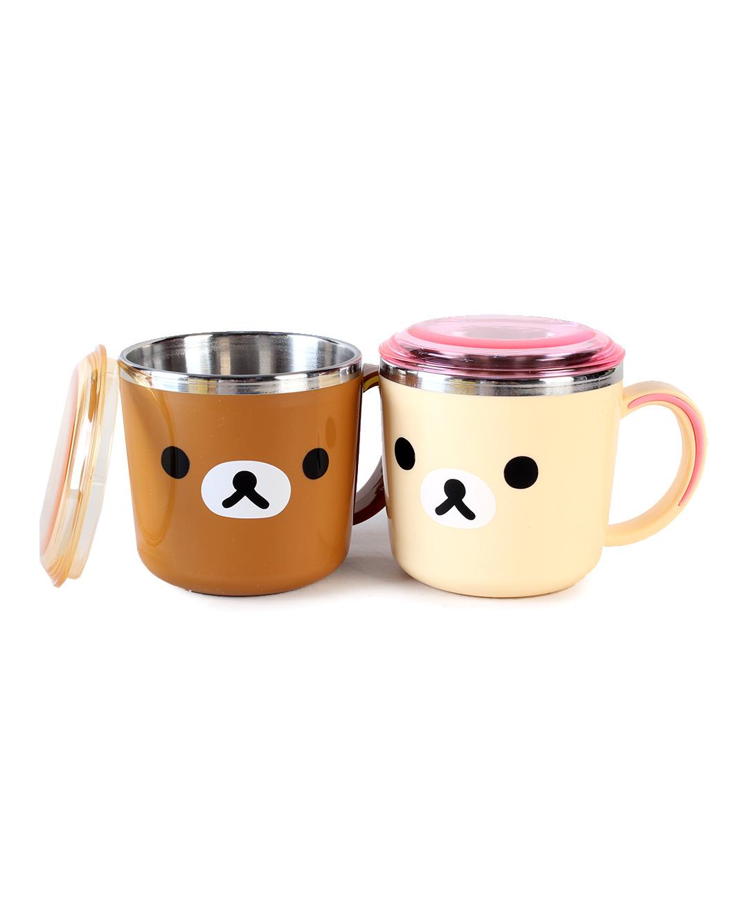 팀워크코리아 리락쿠마 뚜껑 스텐 컵(얼굴)