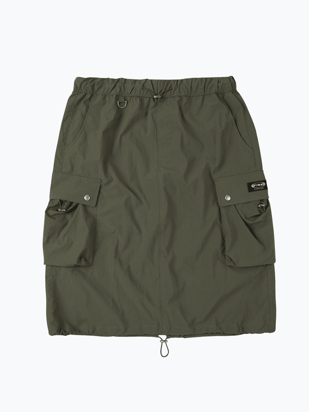 [FAD] STRING NYLON SKIRT (OLIVE)
