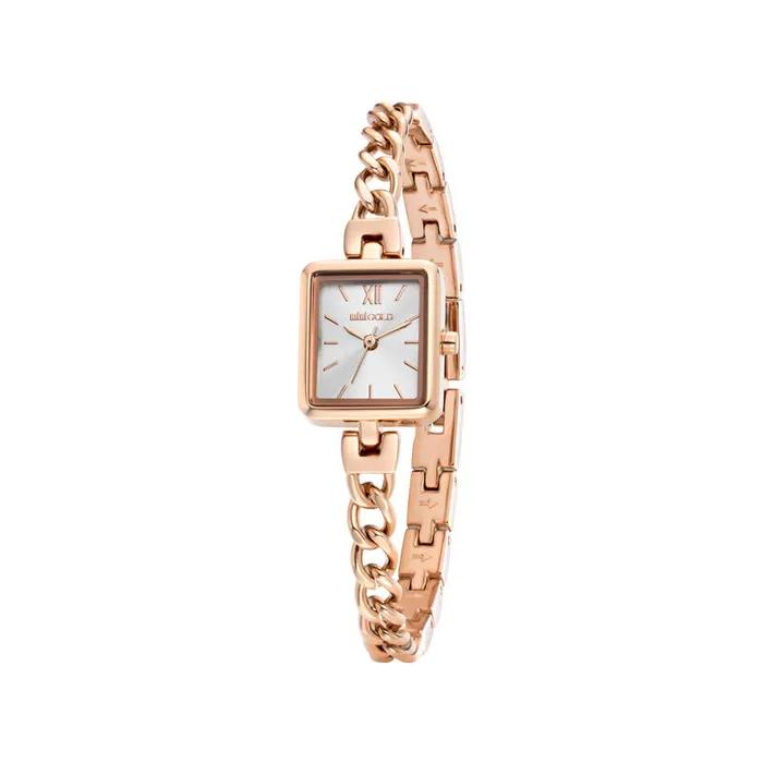 스퀘어 링크 메탈 워치 로즈 W248MWRG