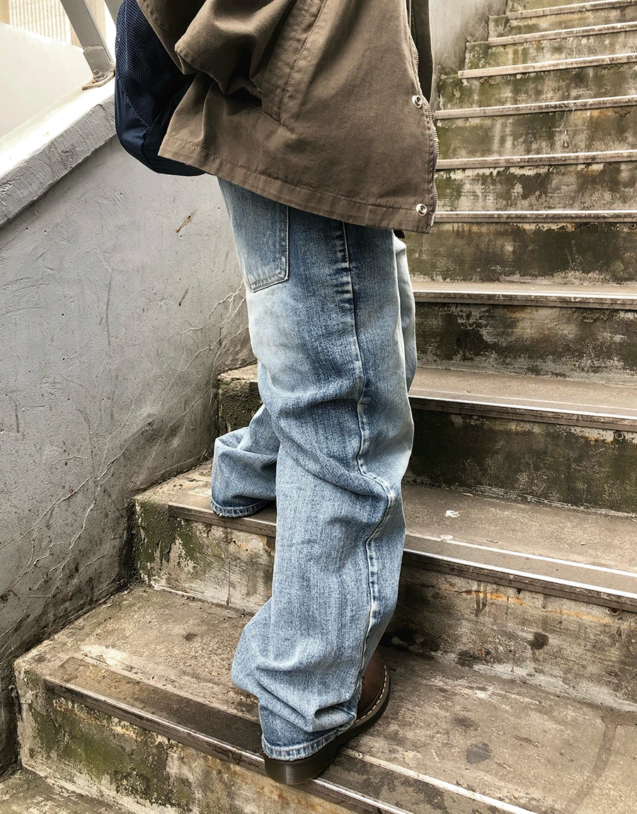 리오 올 밀크 세미와이드 데님 (1color)