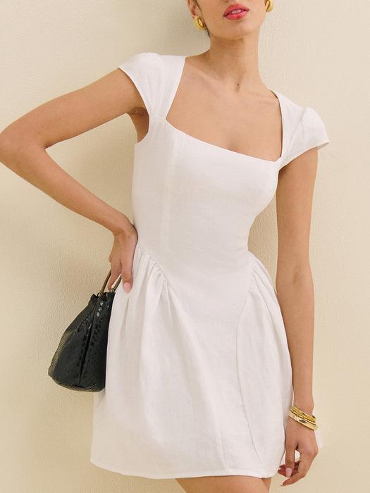 백 스트랩 린넨 드레스 (Oaklyn Linen Dress) _화이트 RF15107036