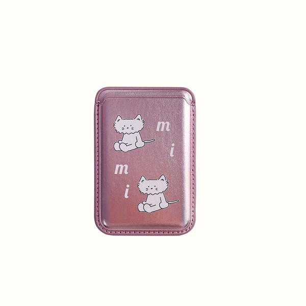 Down Baby Mimi Leather (Pink) magsafe card pocket