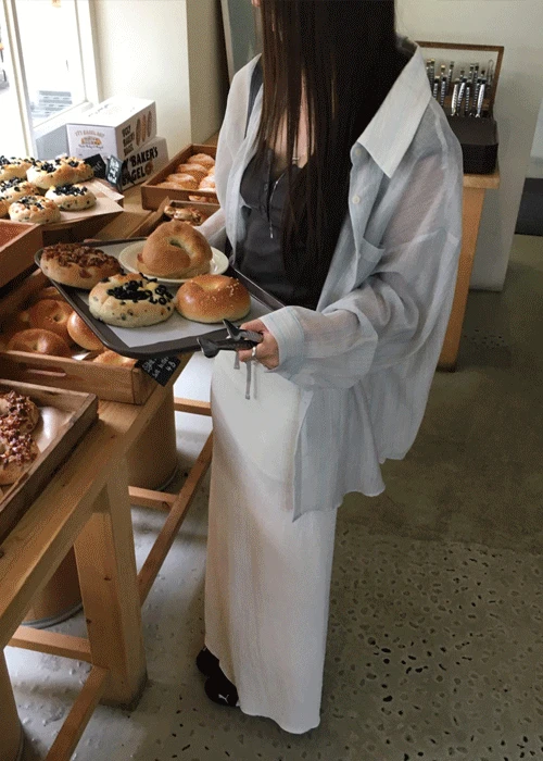 소레아 시어 스트라이프 셔츠 (2 color)