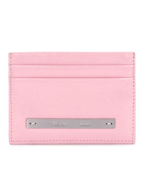 GLOSSY CARD WALLET IN PINK