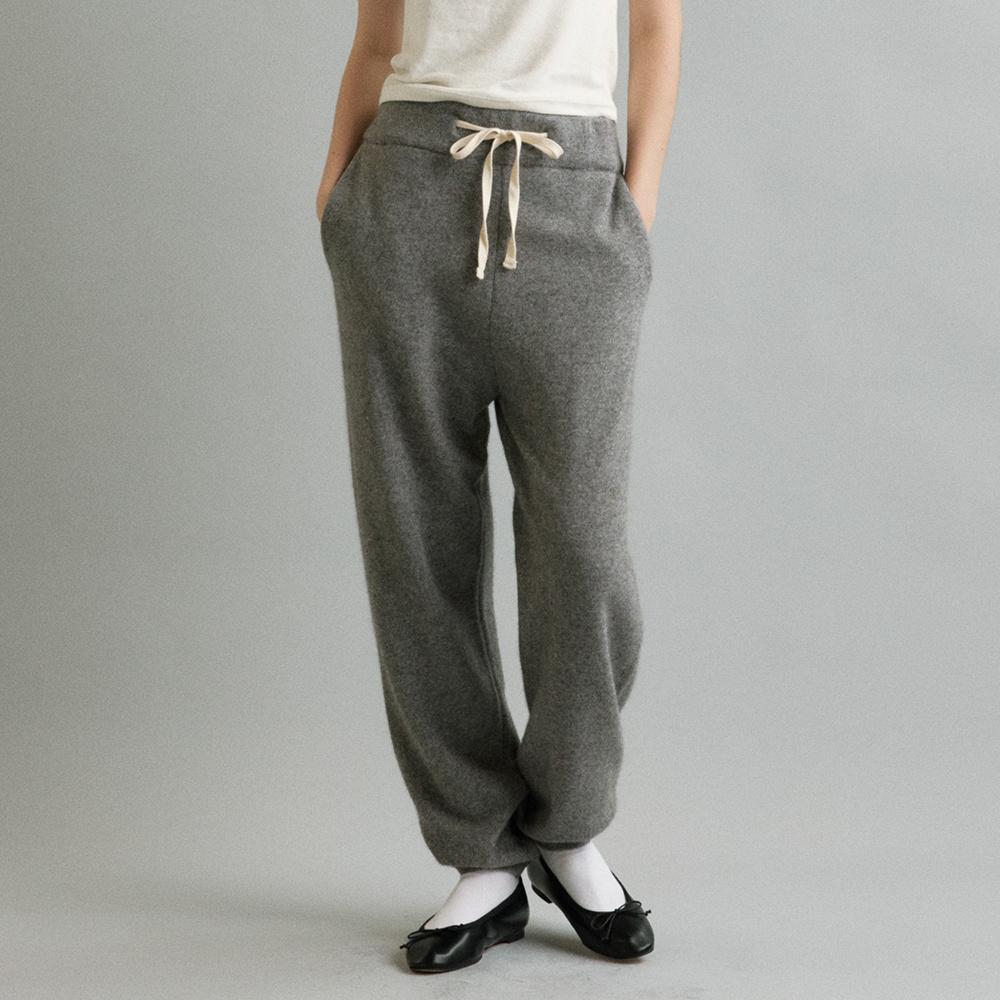 [2nd] Banding Knit Pants (Melange Gray)