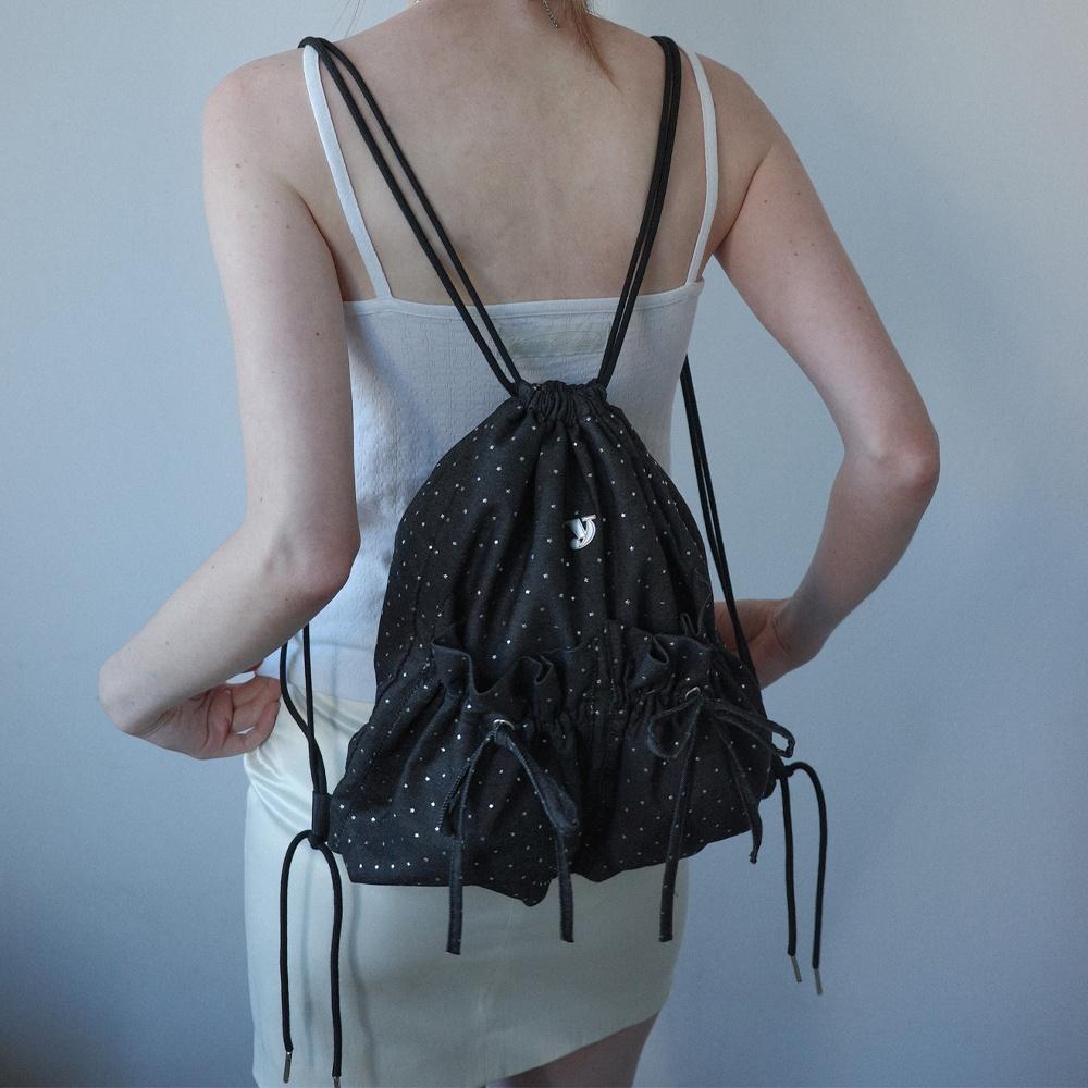 tie gym sack (star black)