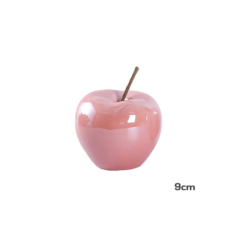 심플앤글로우 북유럽 감성 인테리어 사과 문진 오브제, 핑크, 9cm
