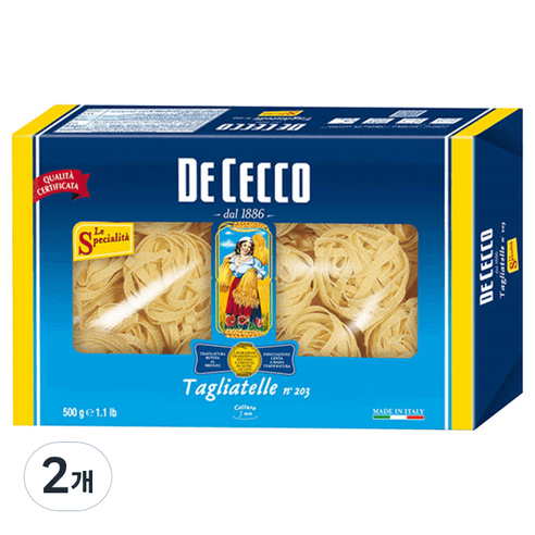 데체코 딸리아뗄레, 500g, 2개 - 스파게티/파스타 | 쿠팡