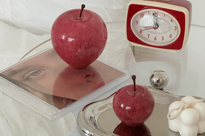 사과 문진 마블스톤 페이퍼웨이트 오브제