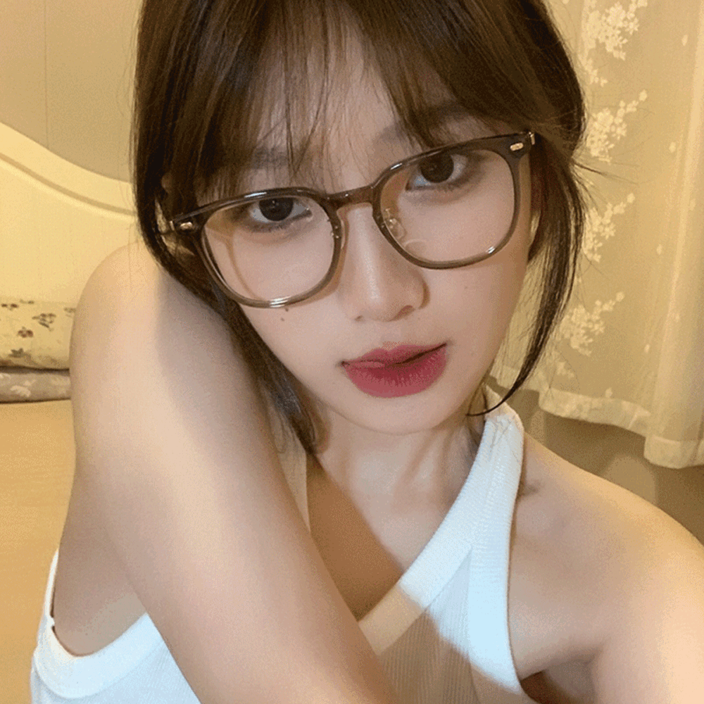 [UV400][얼굴소멸]  스퀘어 투명 안경 뿔테 슬림 안경테 6color