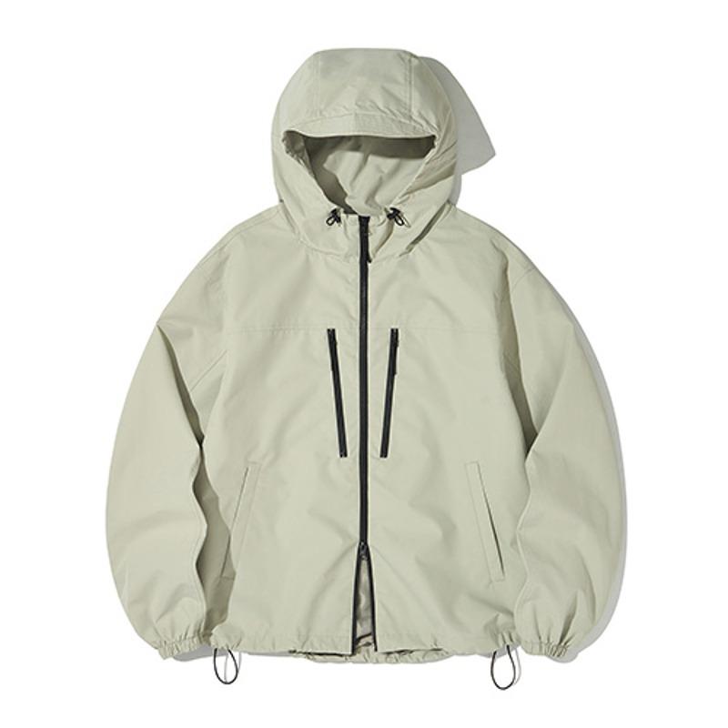 3레이어 테크 포켓 윈드 쉘 자켓_카키