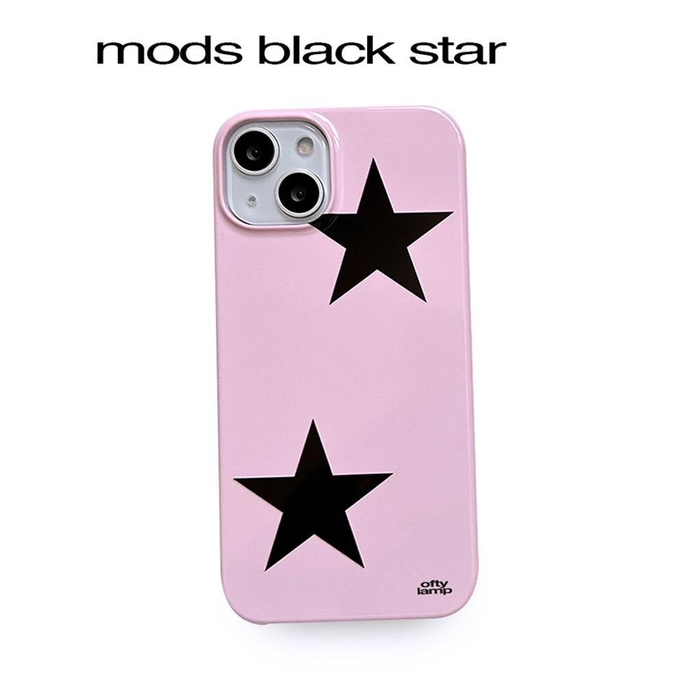 오프티램프 mods black star 아이폰 유광 별 키치 힙한 폰케이스