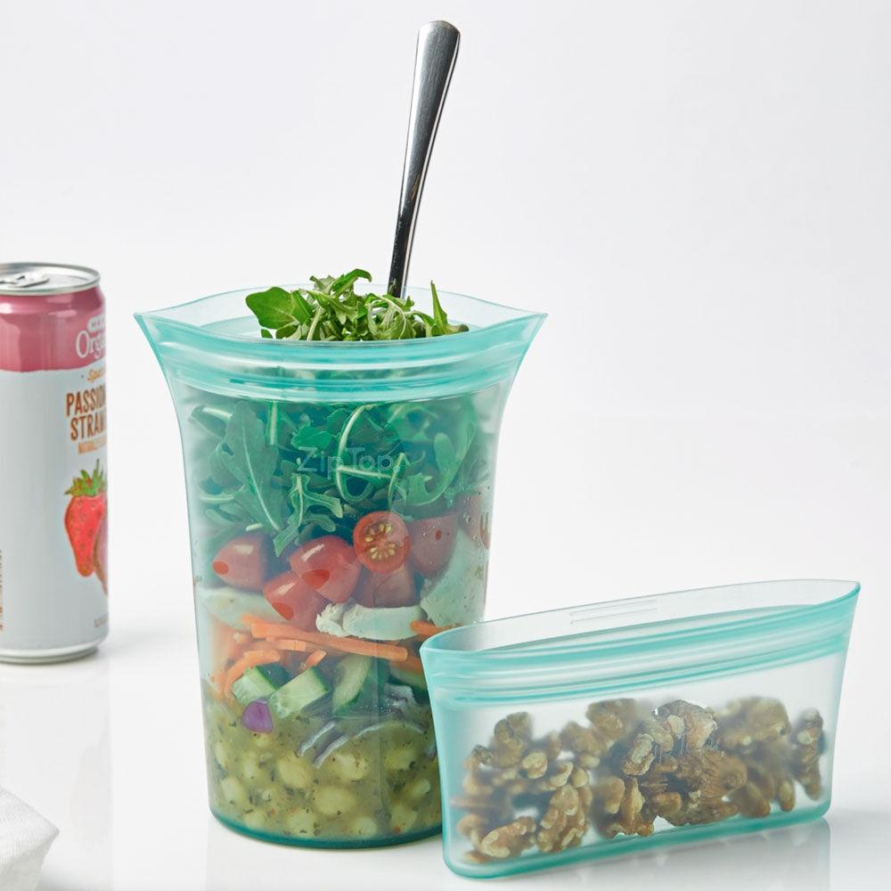 집탑 실리콘 지퍼백 컵 라지 + 스낵백 세트