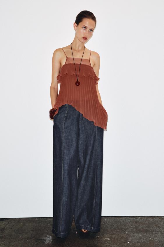 플리츠 프릴 탑