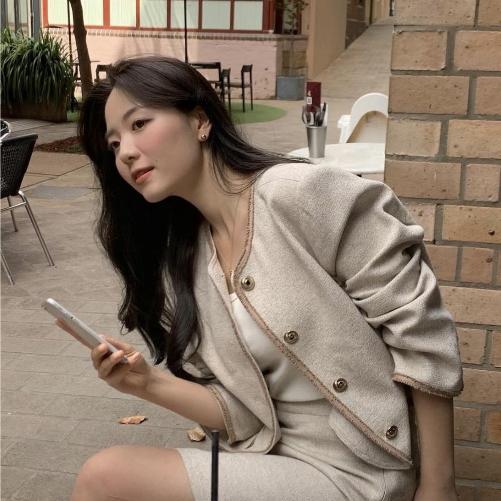 classic tweed jacket (3color)