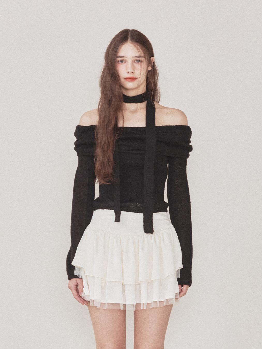 [9/19 예약배송]Petal knit (Black)