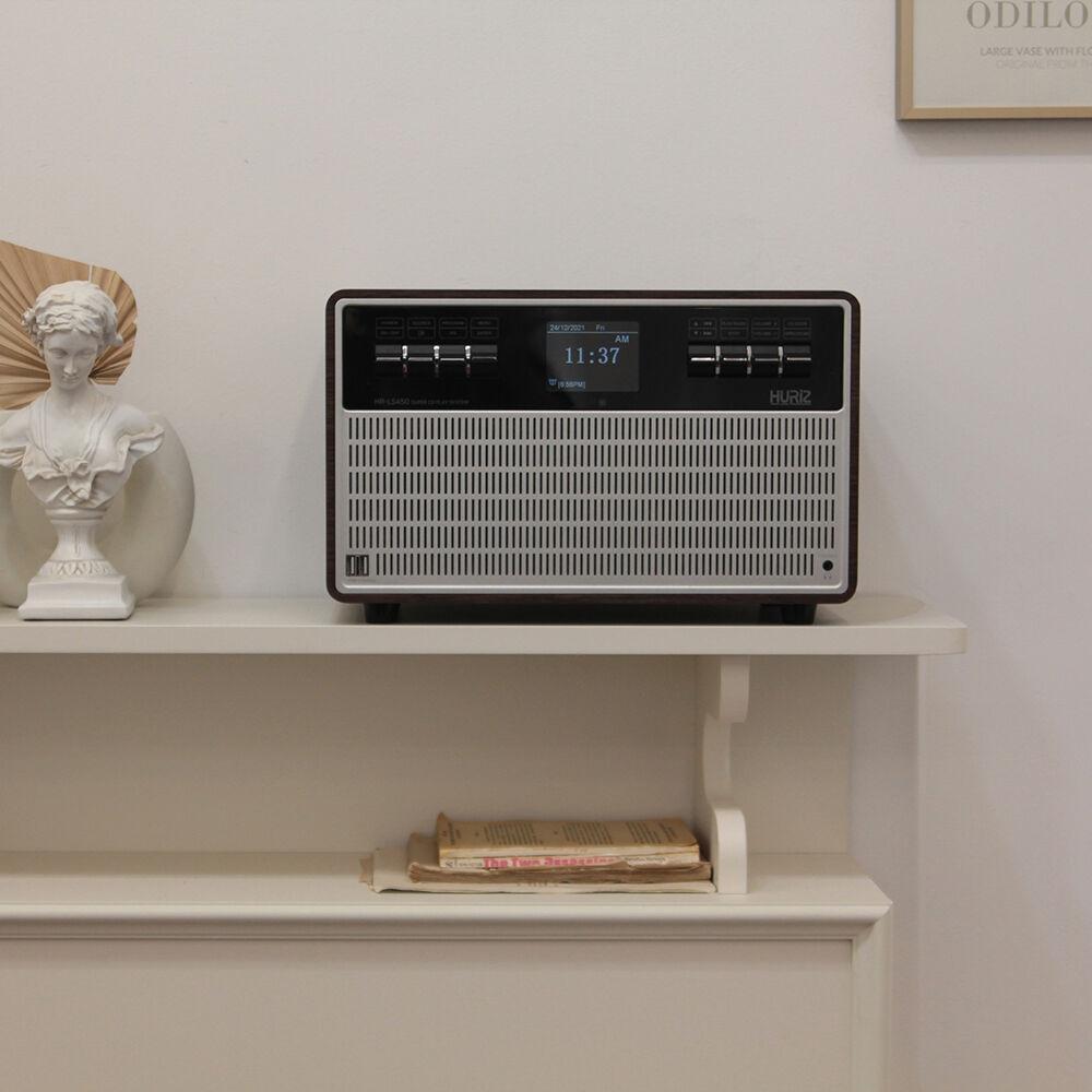 휴라이즈 HR-LS450 앤티크 스테레오 블루투스 올인원 스피커