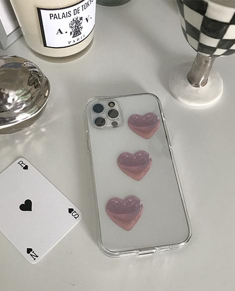 jelly heart phone case (4type)