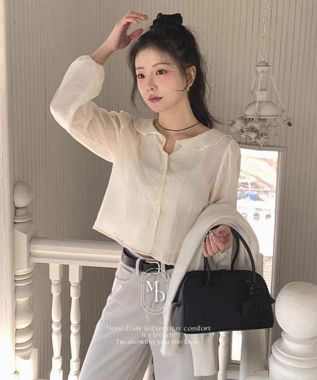 [#.New Arrival] [#.하객룩] [#.출근룩] 루트 프릴 블라우스