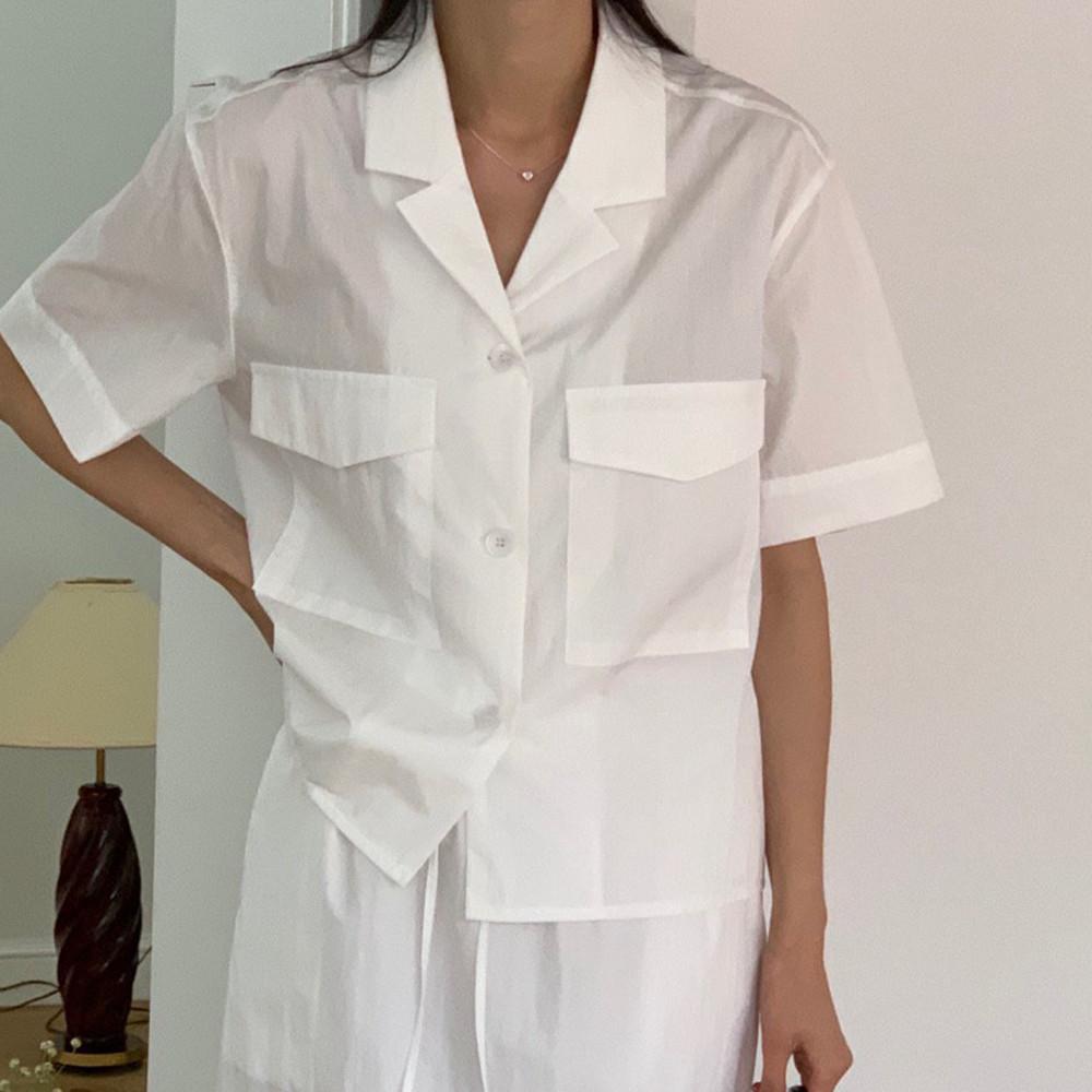 [플레인에떼]리브레 페이퍼 남방 반팔 하프 셔츠(2 color)