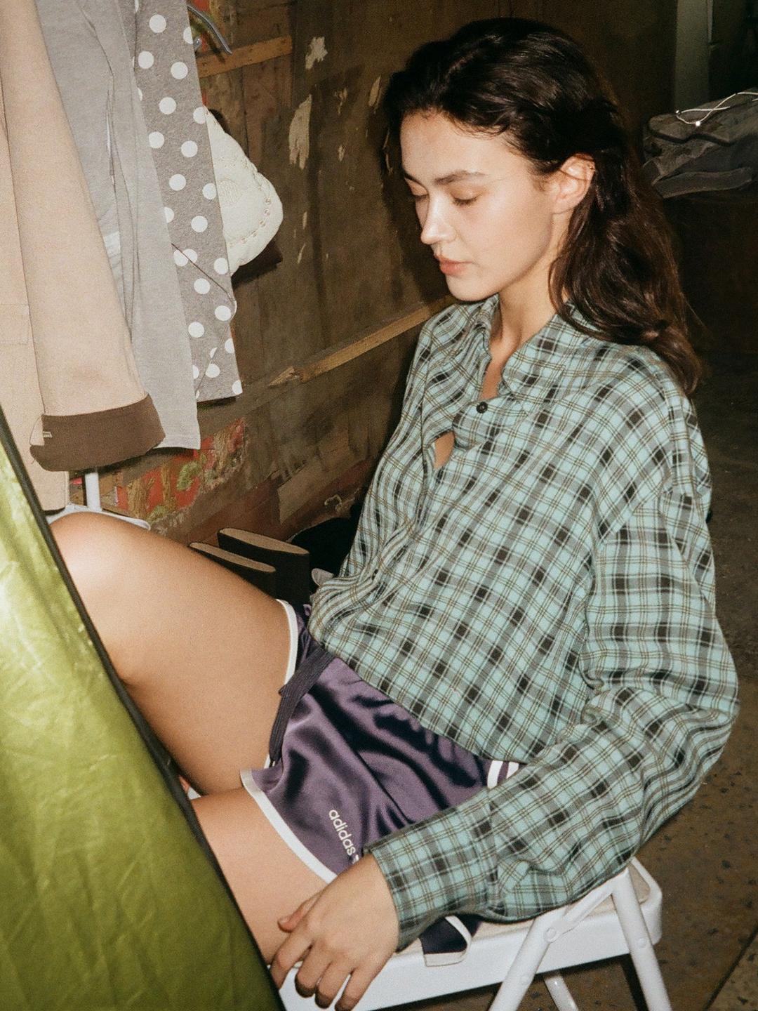 Textured Check Shirt [2 color]