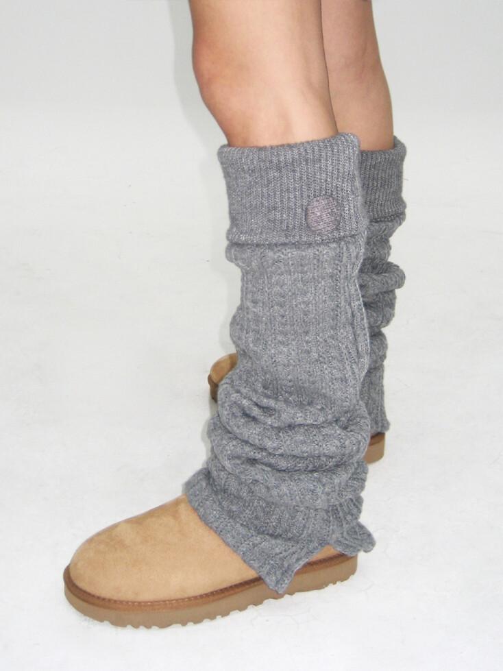 Cozy Button Leg Warmer Grey